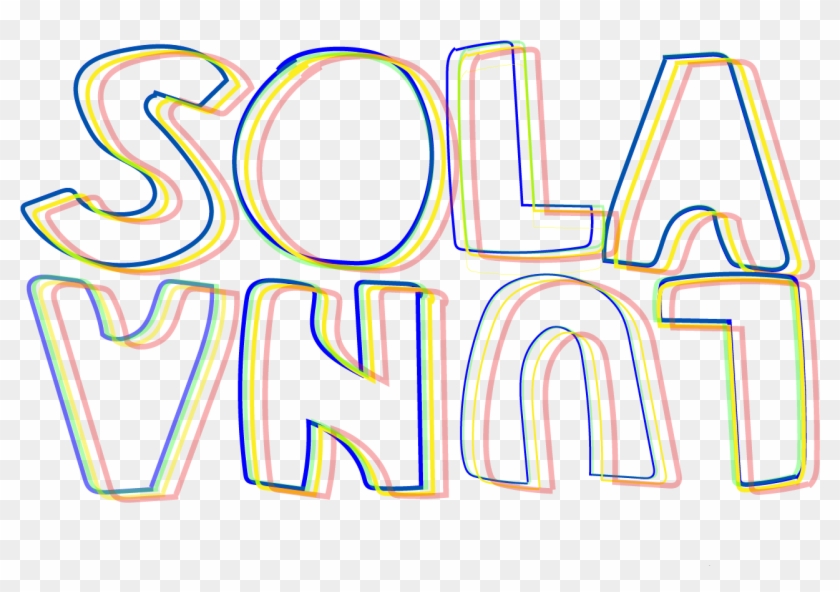 Sola Luna Neon Lines Logo - Calligraphy Clipart #3683755