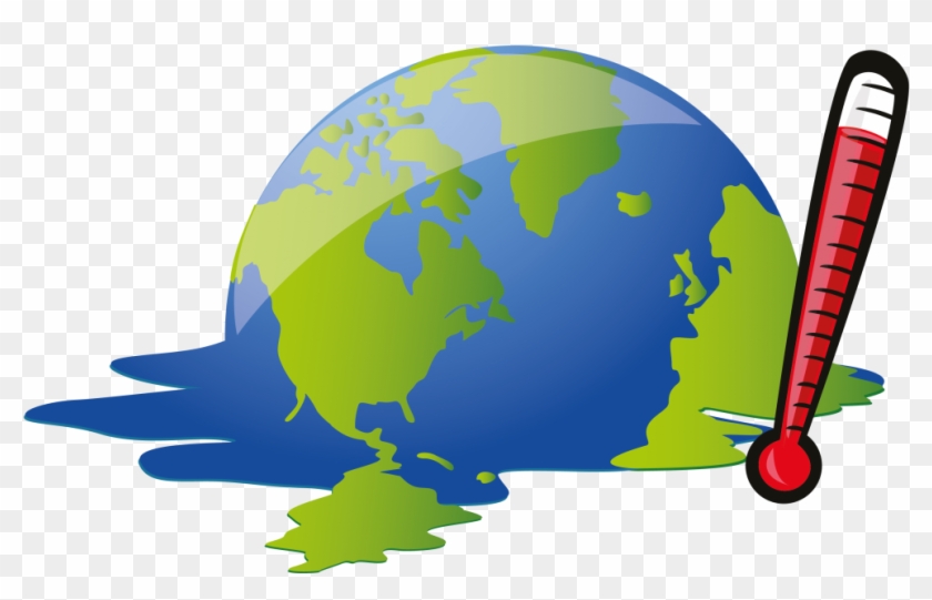 Ilustração Do Planeta Terra “derretendo” Com Um Termômetro - Earth Melting Vector Clipart #3683829