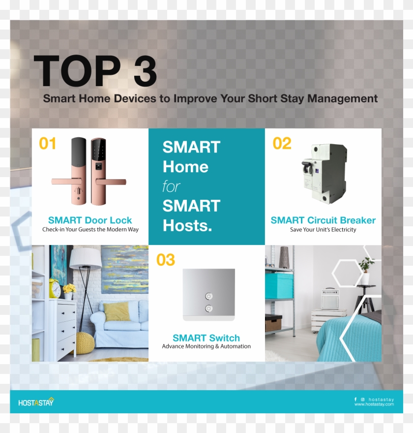 Top 3 Smart Home Devices To Improve Your Short Stay Clipart #3683974