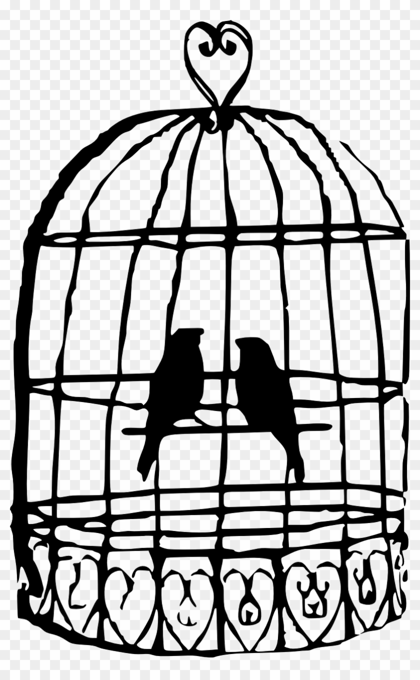 Picture Library Pin By Serenity Studio Art On Bird - Birds In Cage Drawing Clipart