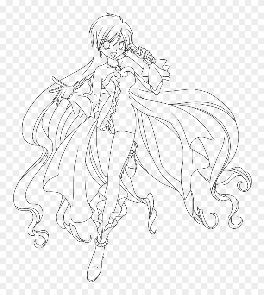 Mermaid Melody Rina Coloring Pages 6 By Tina - Pichi Pichi Pitch Drawing Clipart