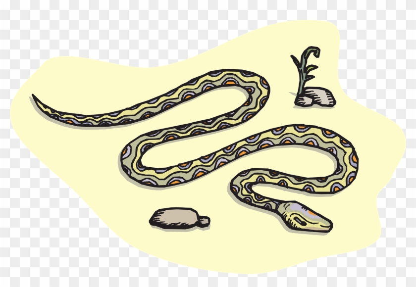 Snake Sand Rocks - Desert Snake Clipart - Png Download #3684328