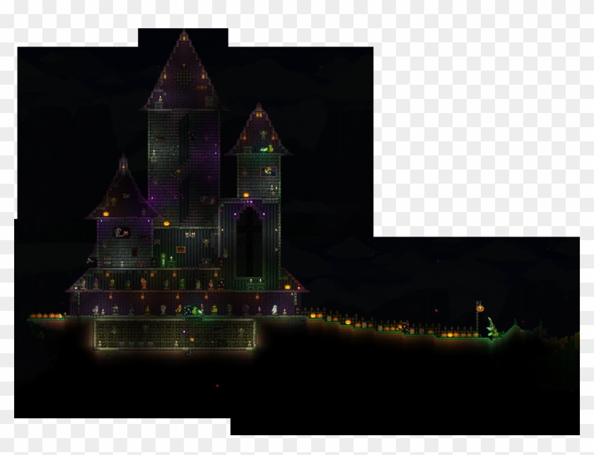 Showcasebecause Of The Halloween Event, We Were Pretty - Starbound Halloween House Clipart #3684337