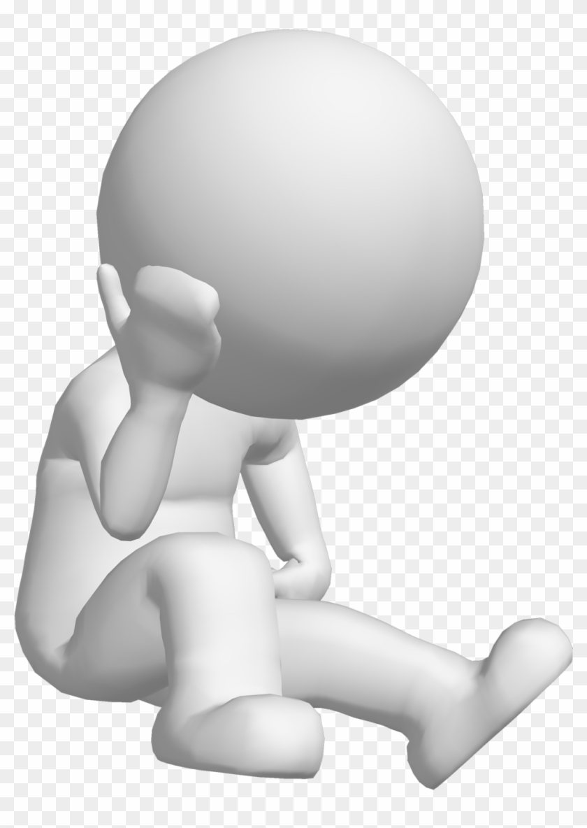 De La Organización - White Thinking Man Png Clipart