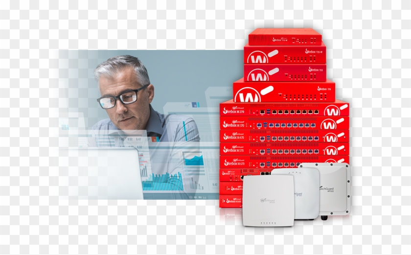 Persona Sentada Frente A Una Computadora Cerca De Una - Watchguard Clipart #3684532