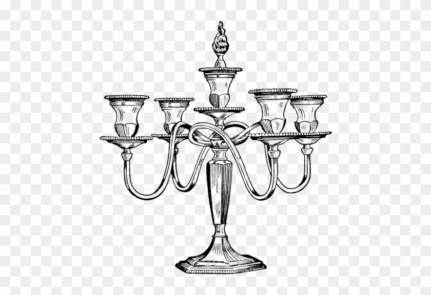 Antique Candle Holder - Chandelier Clipart
