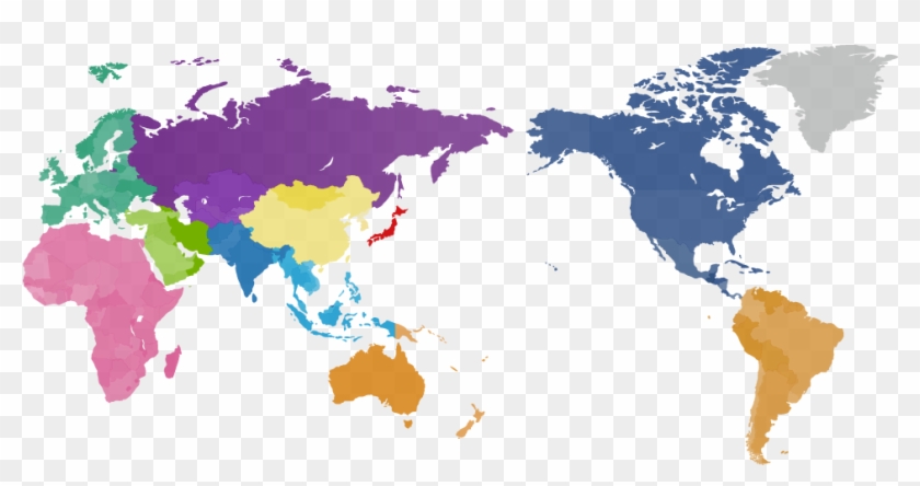 North America - World Map Black Png Clipart