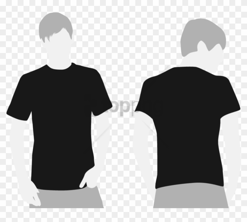 Free Png T Shirt Front And Back Png Images Transparent - Black T Shirt Template Png Clipart #3686193