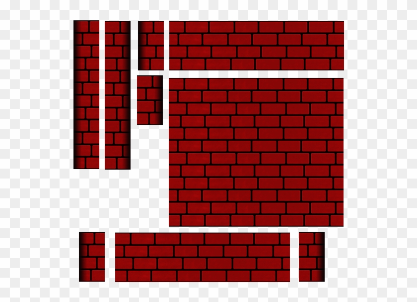 Red Brick Platforms - Red Brick Sprite Clipart