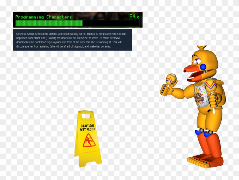 Renderrockstar Chica Hate Wet Floor - Caution Wet Floor Clipart