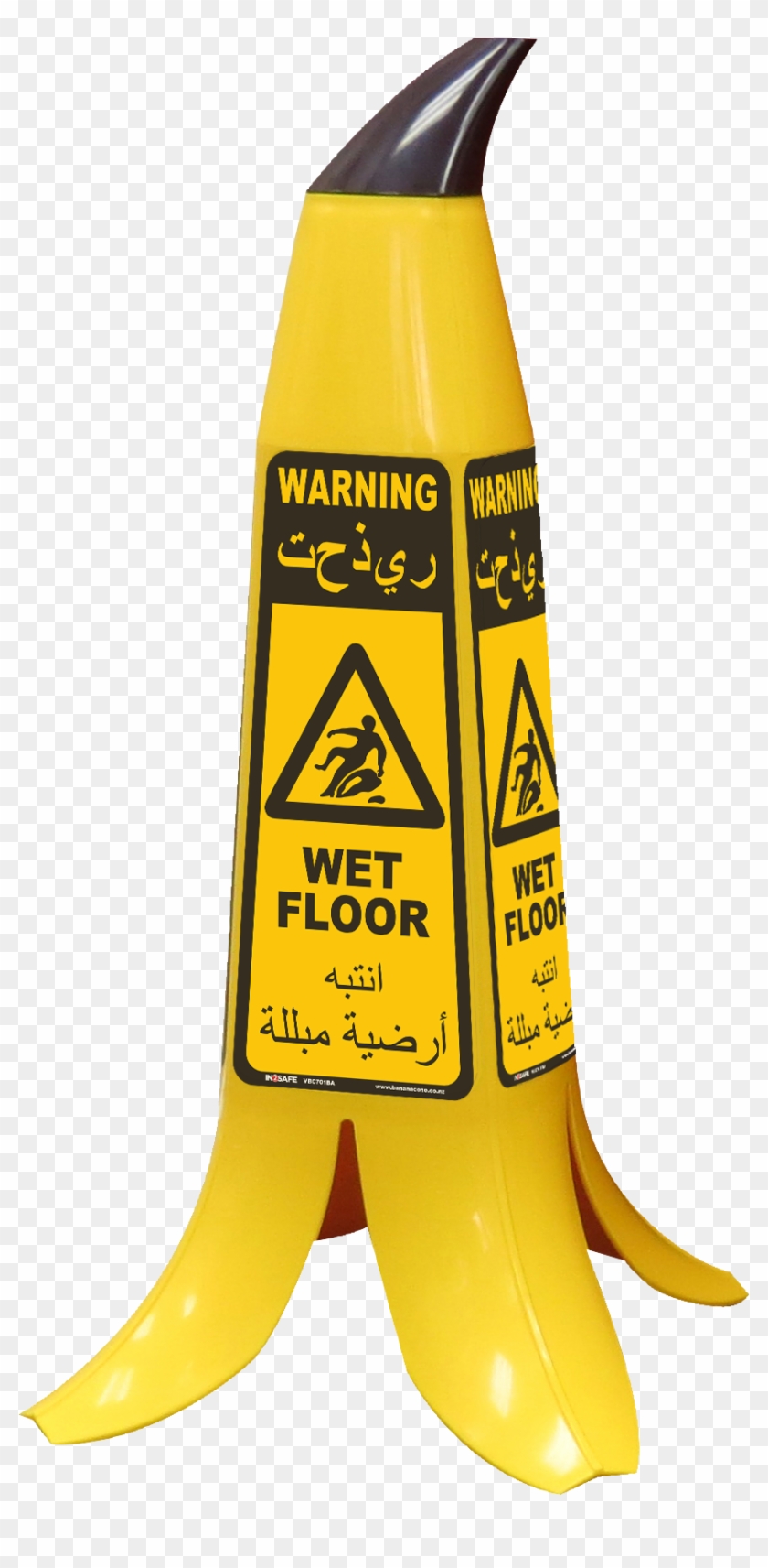 Bi-lingual English / Arabic Text - Wet Floor Sign In Arabic Clipart #3687052