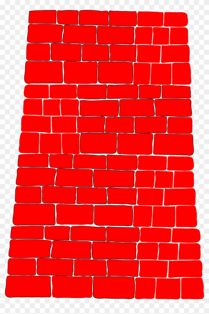 Wall Brick Red Blocks Chimney Png Image - Brick Wall Silhouette Png Clipart #3687274