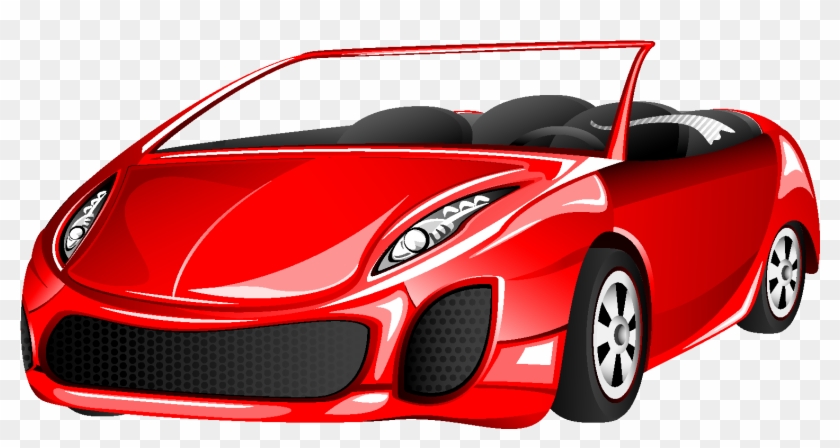 Elemento De Carro Esportivo Vermelho Dos Desenhos Animados - รถ การ์ตูน สี แดง Clipart