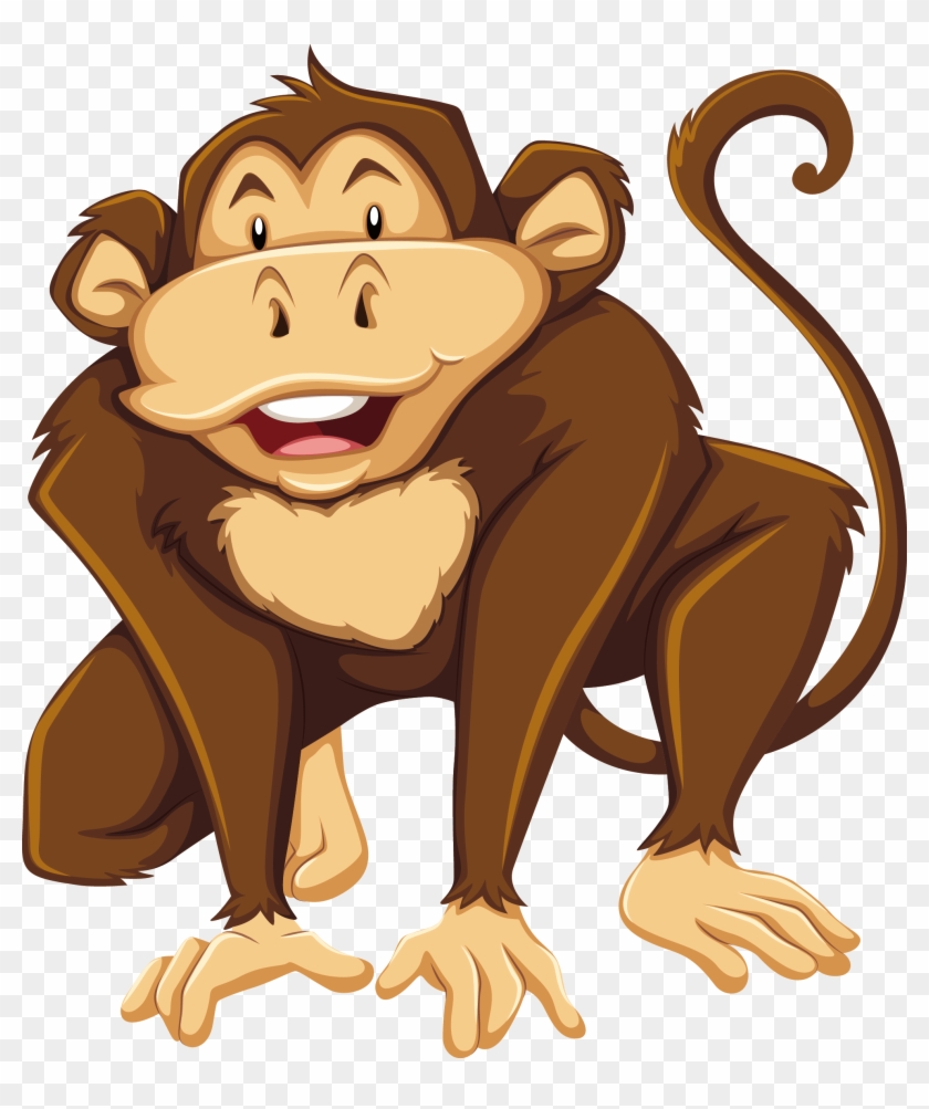 Gorilla Clipart Big Monkey - Diagram Of A Monkey - Png Download #3687435