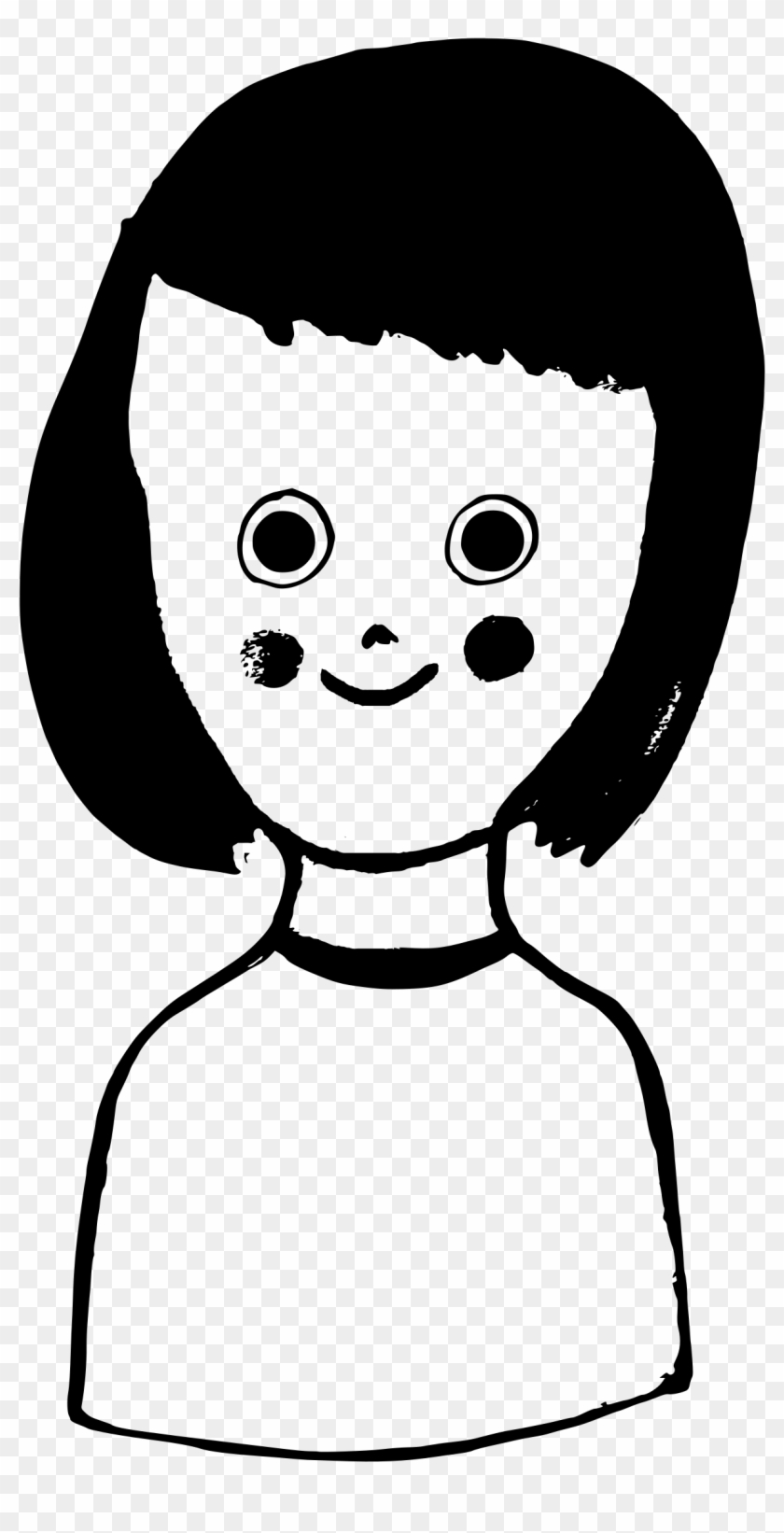 This Free Icons Png Design Of Small Girl-vector - Girls Vector B&w Clipart #3687437
