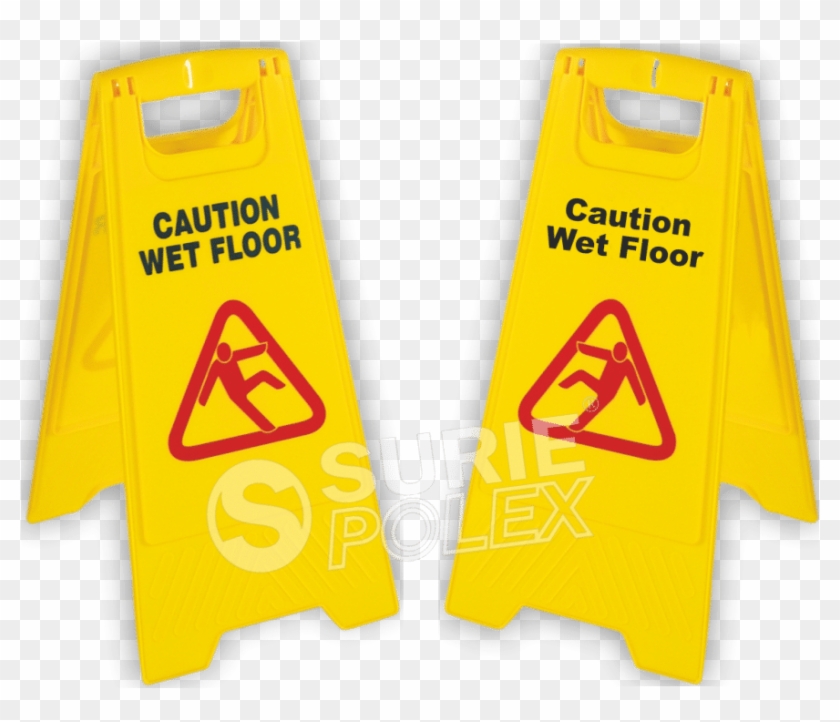 Caution Board- No Entry - Wet Floor Sign Clipart