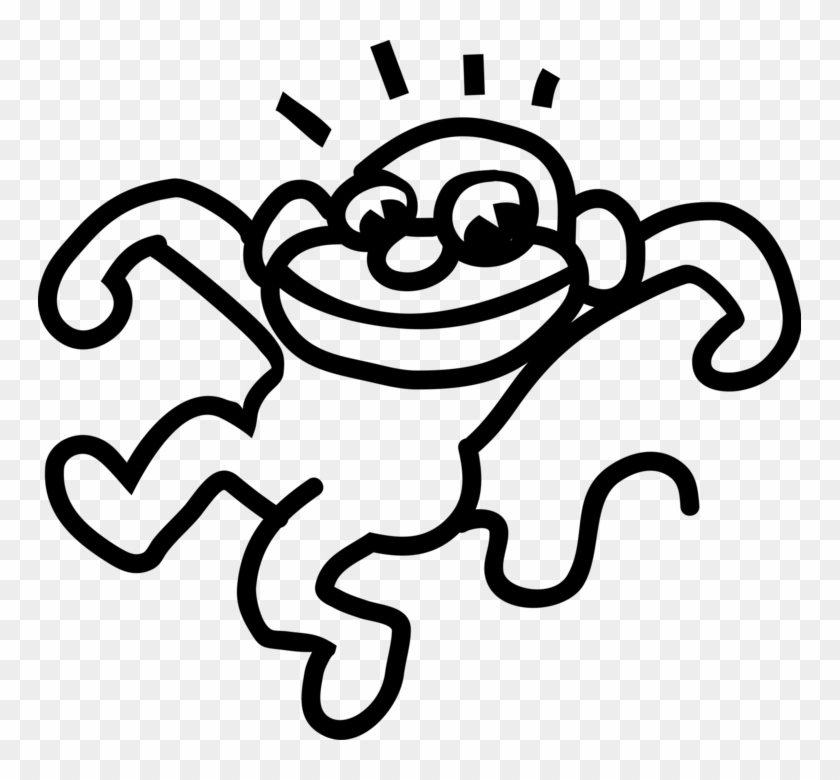 Vector Illustration Of Keith Haring Influence Pop Art Clipart