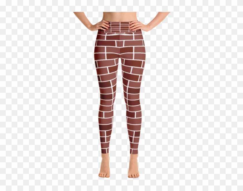 Red Brick Wall Design Yoga Leggings - Leggings Clipart #3687887