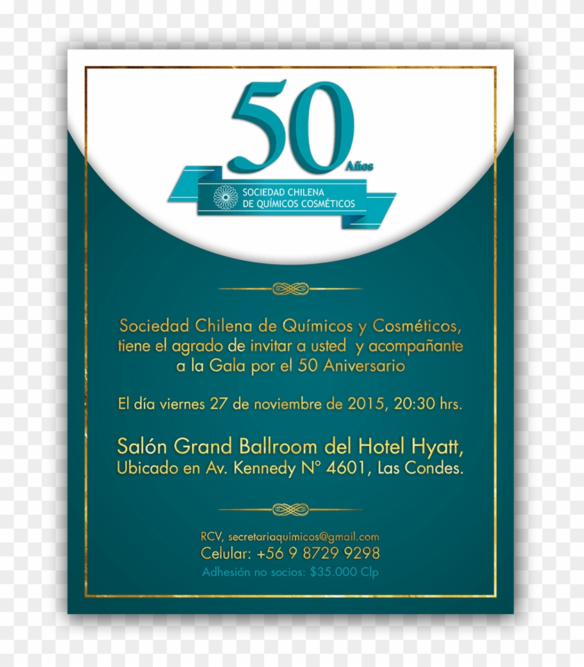 23 Nov Invitación Gala Aniversario 50 Años Schqc - Poster Clipart #3687924