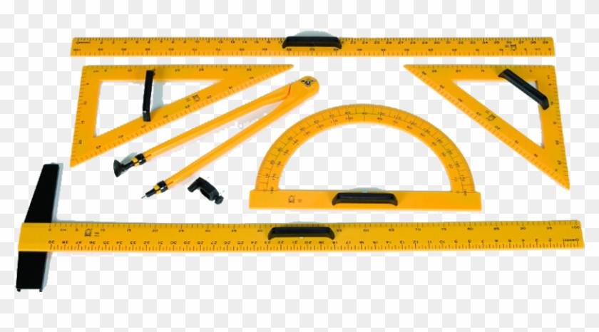 Si Manufacturing Meter Stick Graduated In Cm And Inches - Drafting Tool Bin Clipart