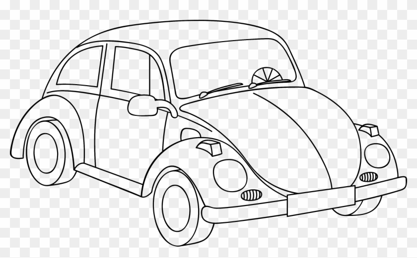 Volkswagen Clipart Outline Car - Volkswagen Escarabajo Para Colorear - Png Download