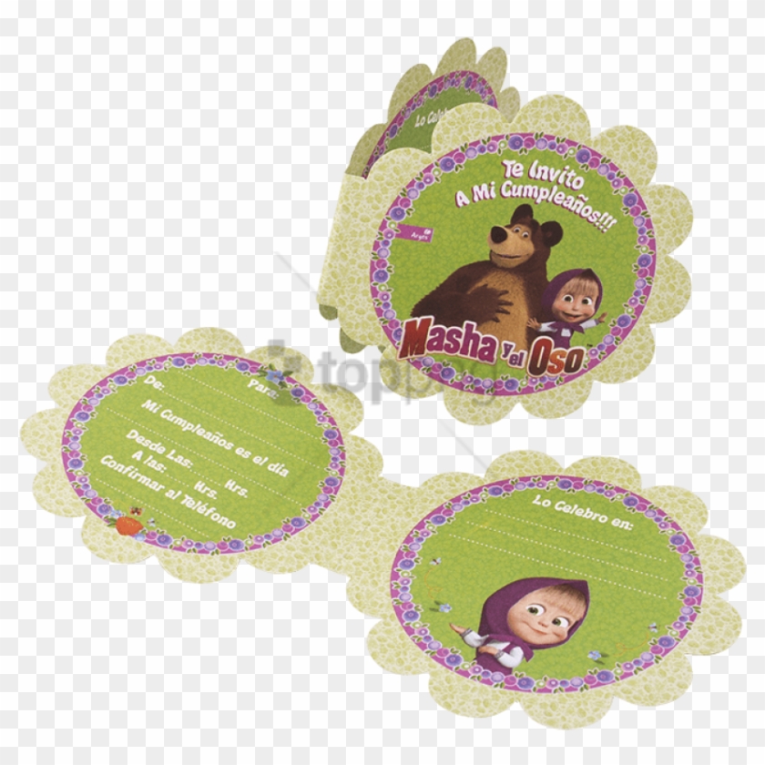 Free Png Tarjetas De Invitacion De Masha Y El Oso Png - Masha And The Bear Clipart