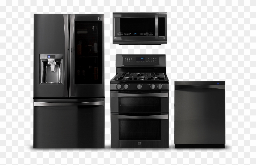Black Stainless Steel Appliances Kenmore Throughout - Kenmore Elite Black Stainless Dishwasher Clipart