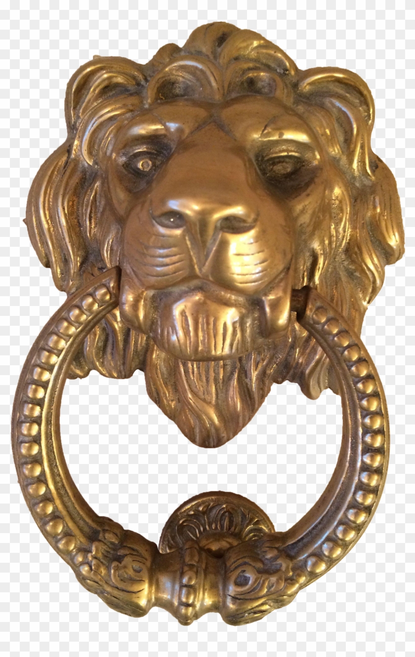 Cast Brass Large Lion Door Knocker On Chairish - Timothy Stone Watches Clipart #3689061