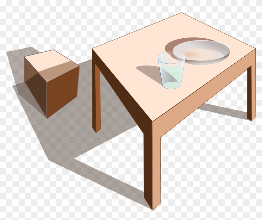 Mesa, Mesa De Comedor, Muebles, Madera, Almuerzo, 3d - Lunch Table Clip Art - Png Download