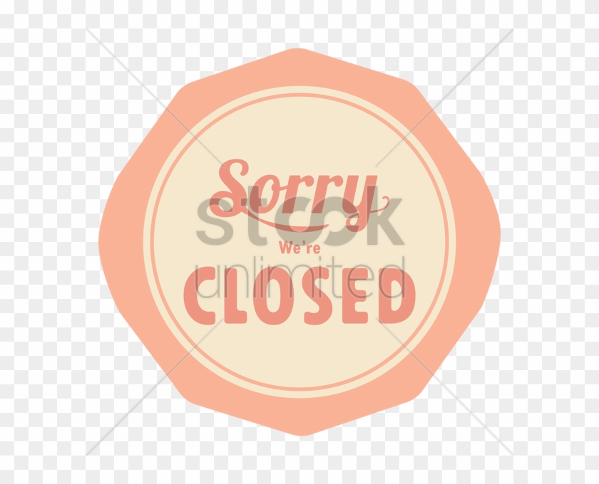 Sorry We Are Closed Label V矢量图形 - Circle Clipart