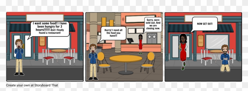 The Man That Wanted Some Food - Cartoon Clipart