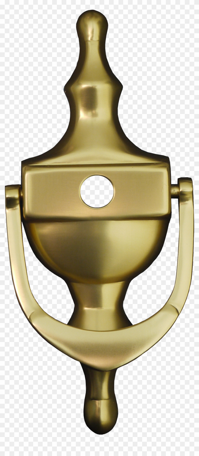 The Victorian Urn Anodised Gold Door Knocker Has Been - Brass Clipart