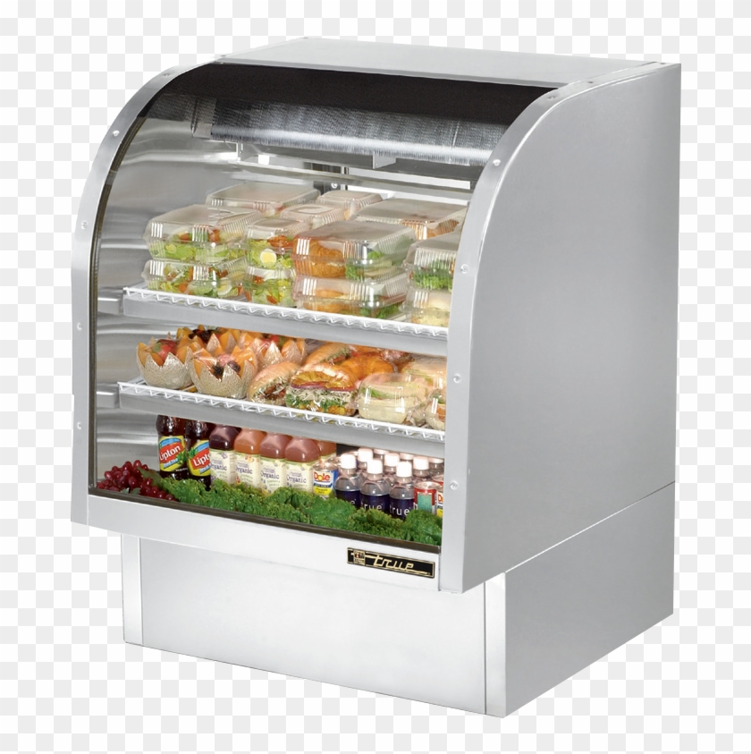 True Curved Glass Deli Case - Refrigerator Clipart #3689511