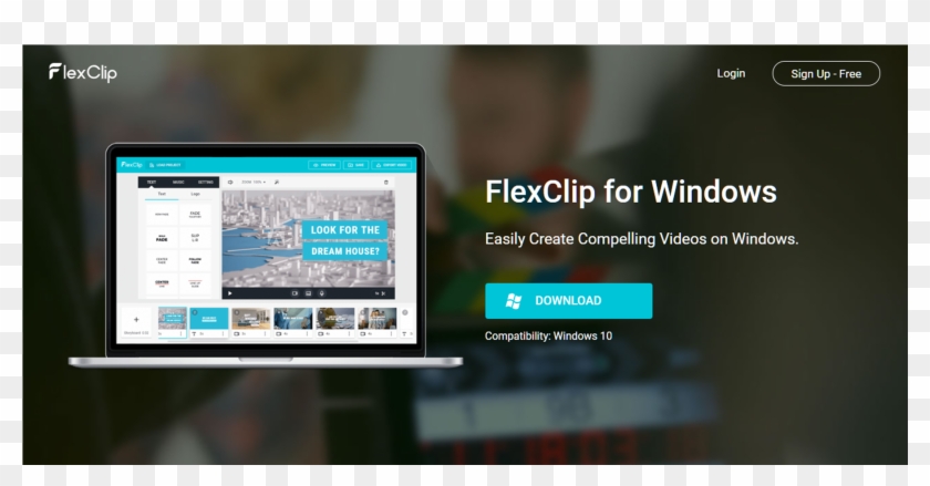 I Then Found Out Flexclip, A No Non-sense Video Editing - Display Device - Png Download