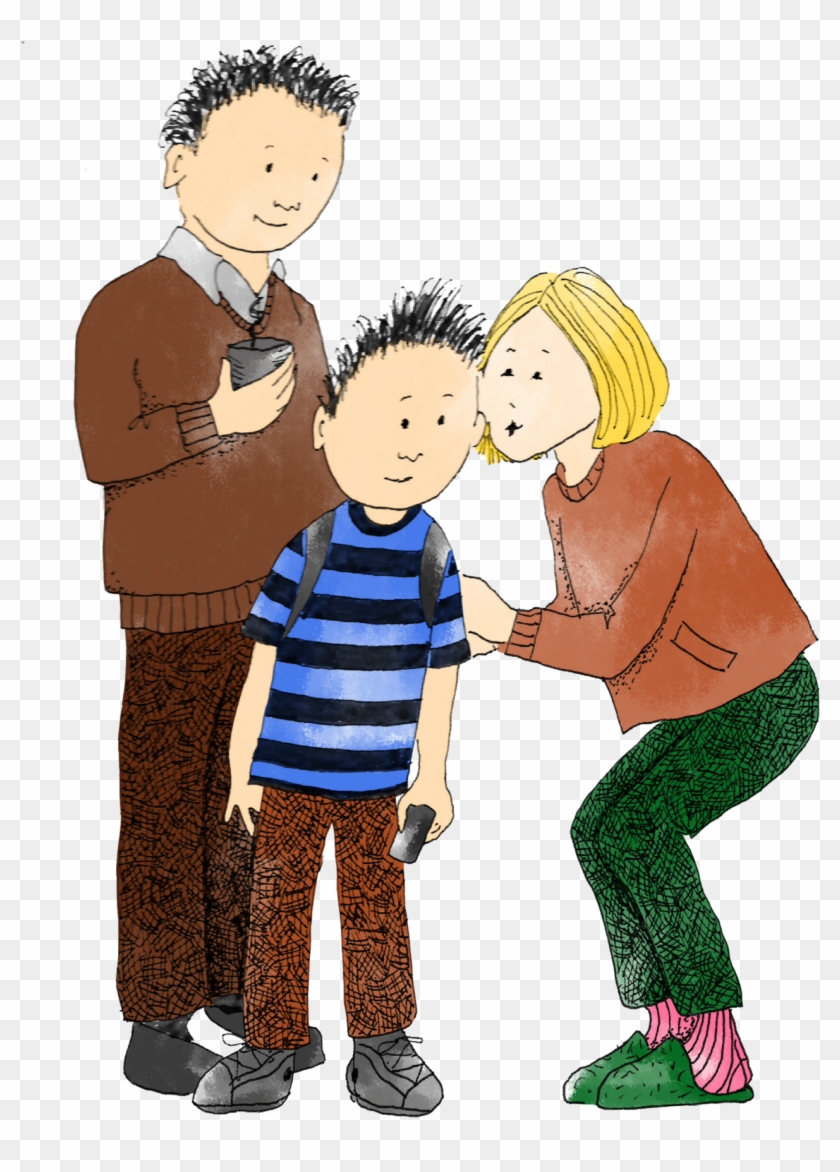 Harry With His Mom - Cartoon Clipart #3689796