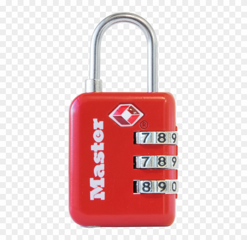 Master Lock 32mm Luggage Combination Padlock - Red Brinks Combination Lock Clipart #3689857