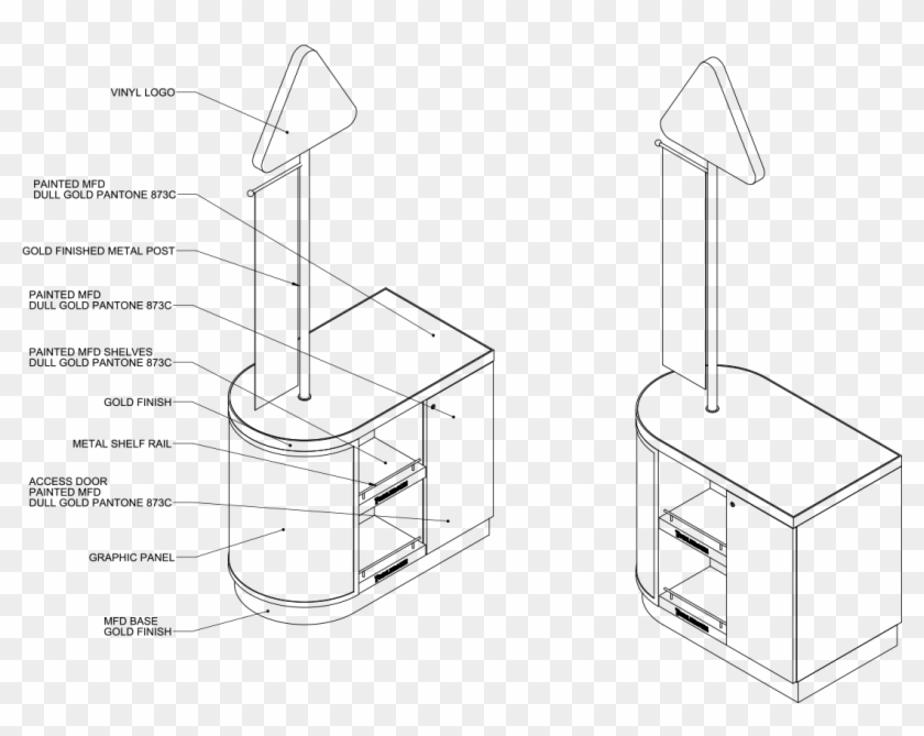 Toblerone - Technical Drawing Clipart #3689917