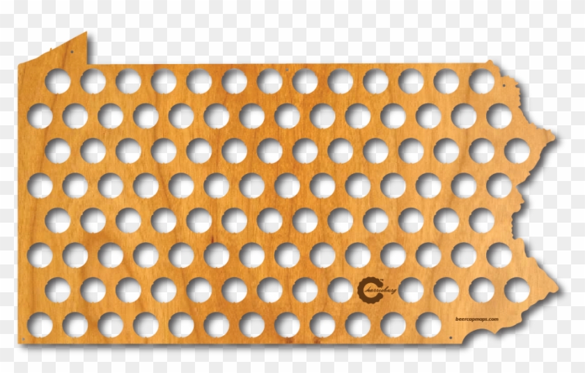 Beer Cap Map For Pennsylvania - Hexagonal Tem Grids Clipart #3690660