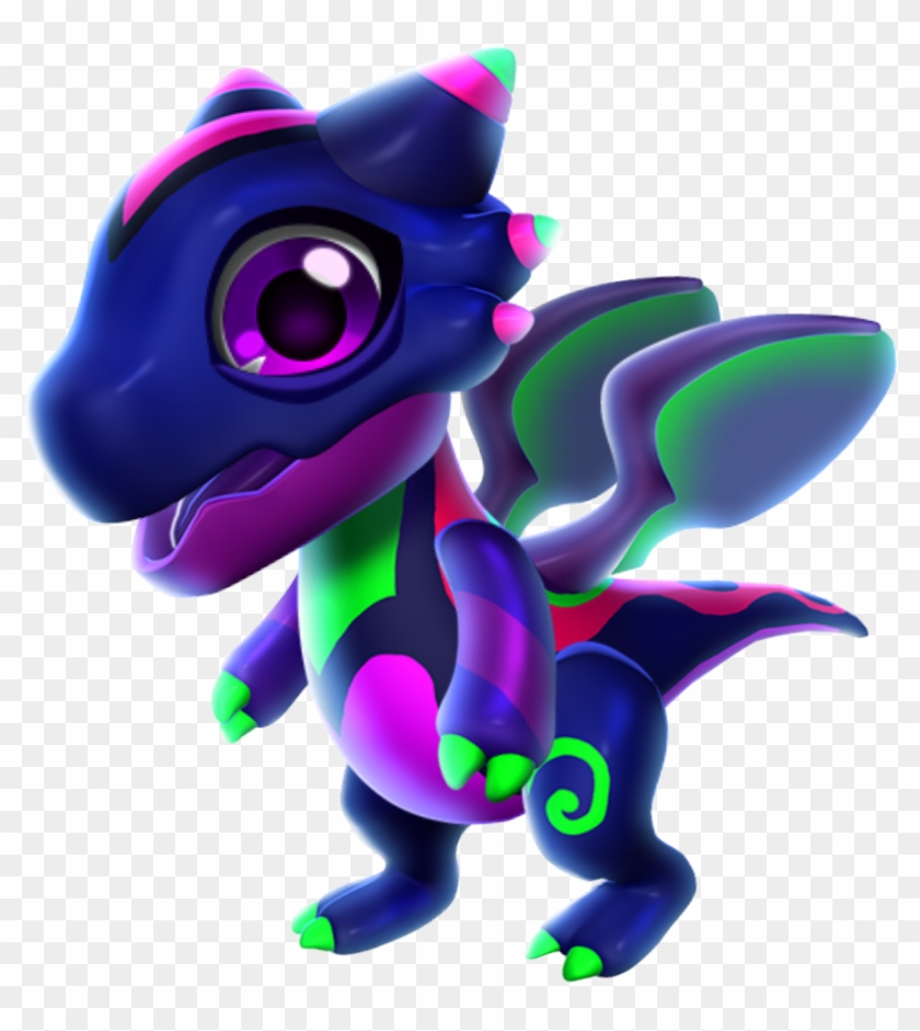 Download Neon Dragon Baby Dragon Mania Legends Neon Dragon Clipart 3690717 Pikpng