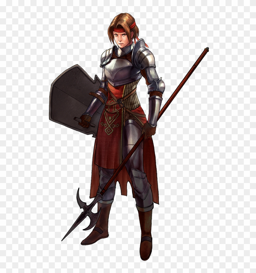 Concept Character - Female Warrior Spear Png Clipart #3691045