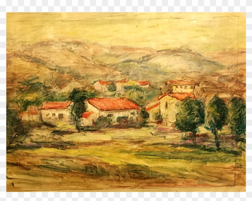 South American School “hillside Town” Circa - Village Clipart