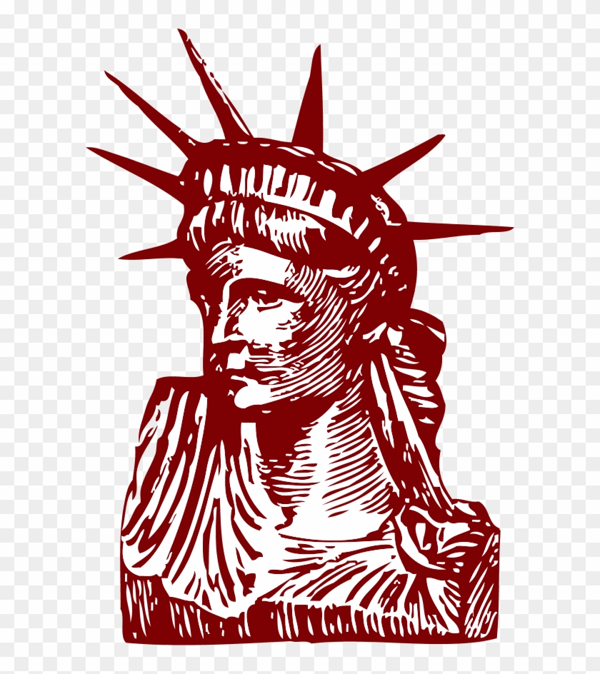 Statue Of Liberty Art - Liberty Statue Png Clipart #3691427