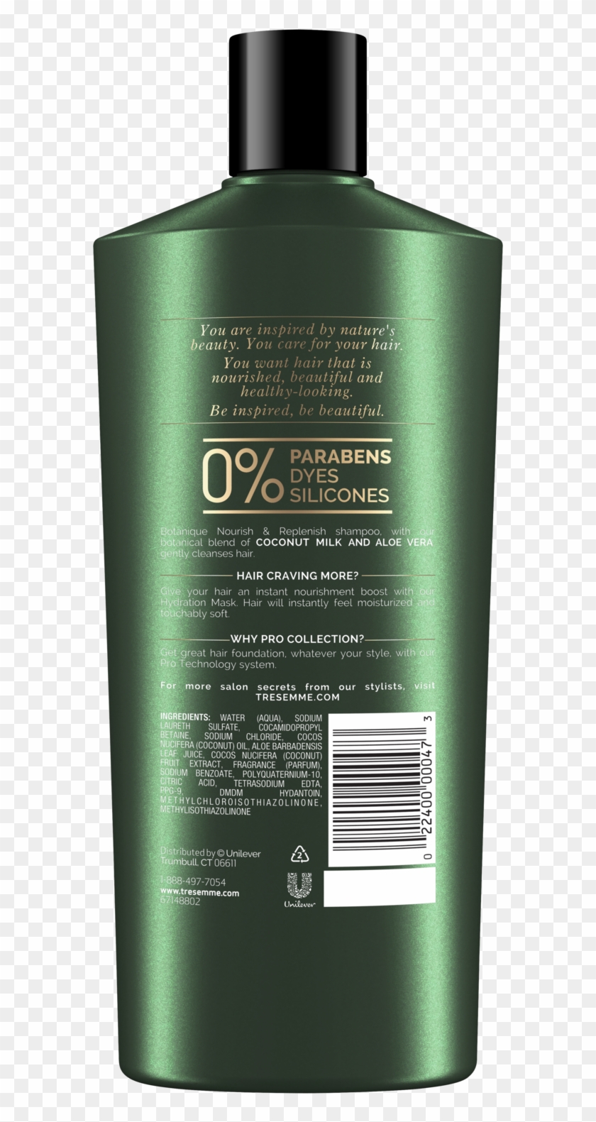 Shampoo Bottle Png - Tresemme Botanique Curl Hydration Ingredients Clipart #3691848