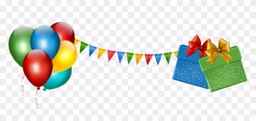 Free Png Party Decoration With Gifts And Balloons Transparent - Birthday Background Png Hd Clipart