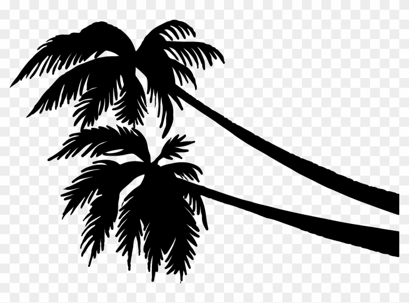 Vinilo Para Salón Palmera Tropical - Silhouette Clipart