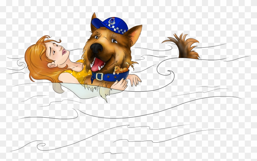 Police Dog - Illustration Clipart