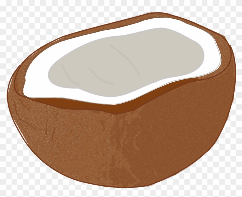 Coconut Tropical Free - Coconut Meat Clip Art - Png Download #3694117