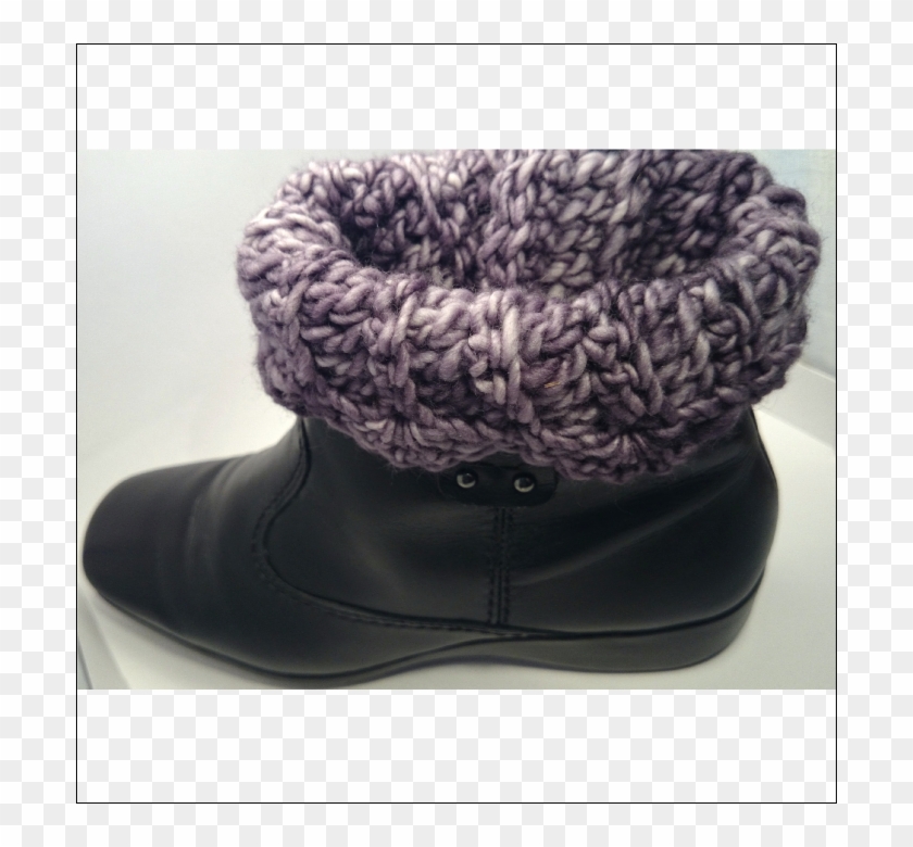 Merino Crocheted Boot Cuffs - Snow Boot Clipart