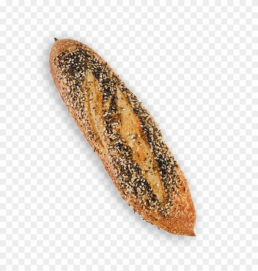 Seeded Demi Baguette - Lye Roll Clipart
