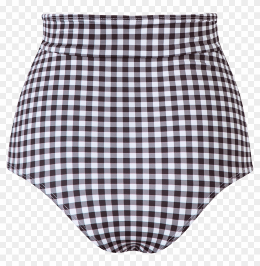 Blue Checkered One Piece Swimsuit Clipart #3694911